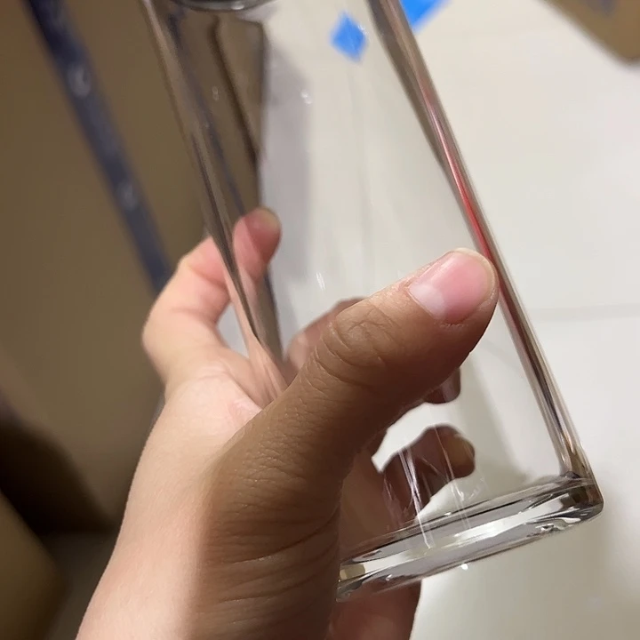 玻璃杯3506087蓝色单层烫手玻璃杯350