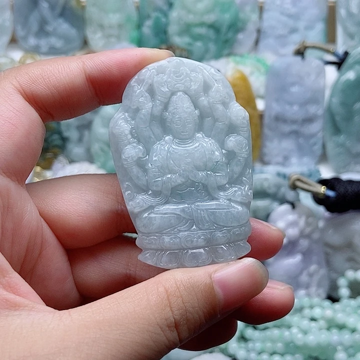 翡翠未镶嵌吊坠(不含链)1