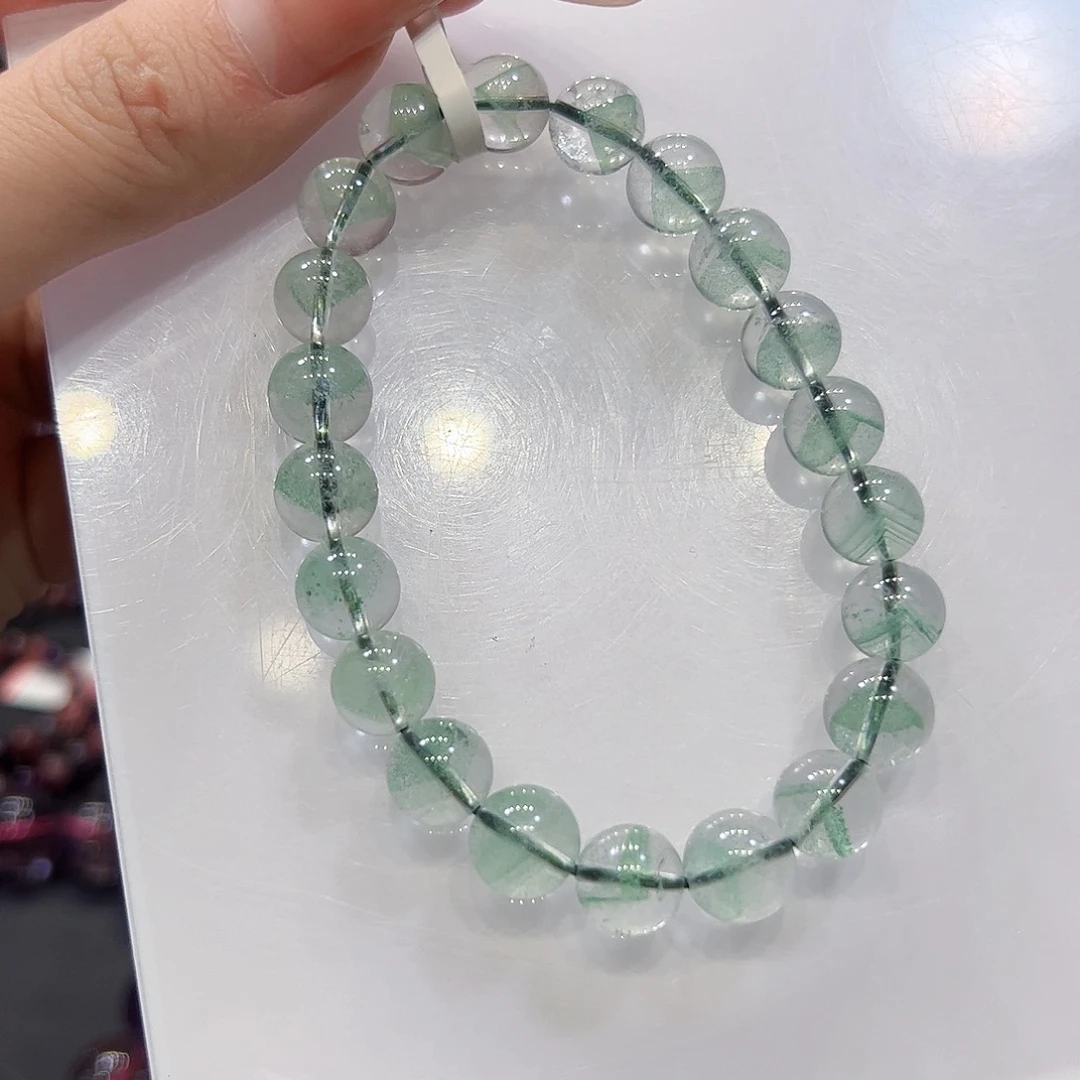水晶手链未镶嵌sg24翠幽灵金字塔9+