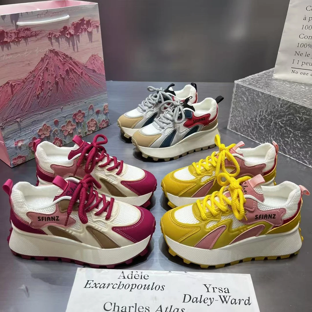 老爹鞋女设计感小众2025年夏季新款网面透气轻便运动鞋阿甘鞋