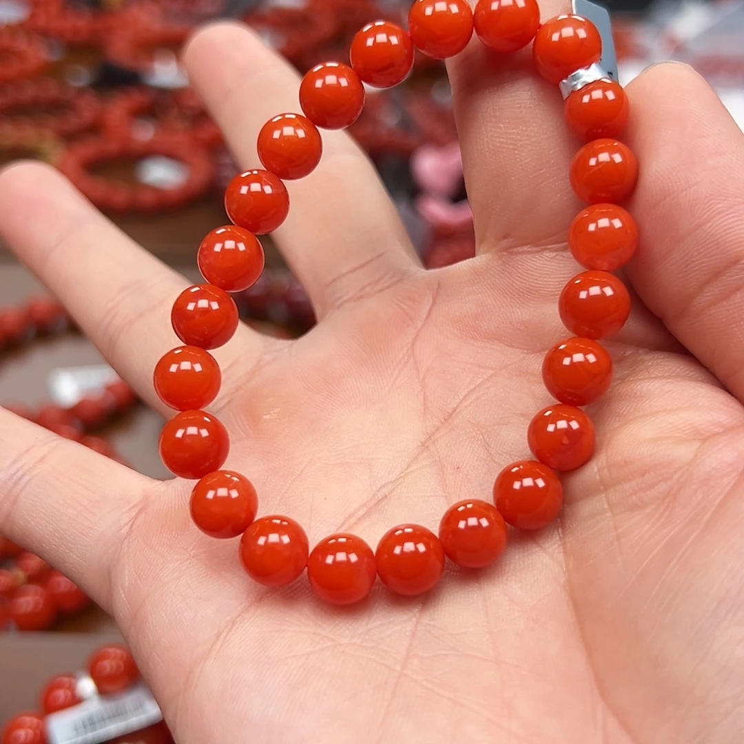 南红玛瑙未镶嵌手链