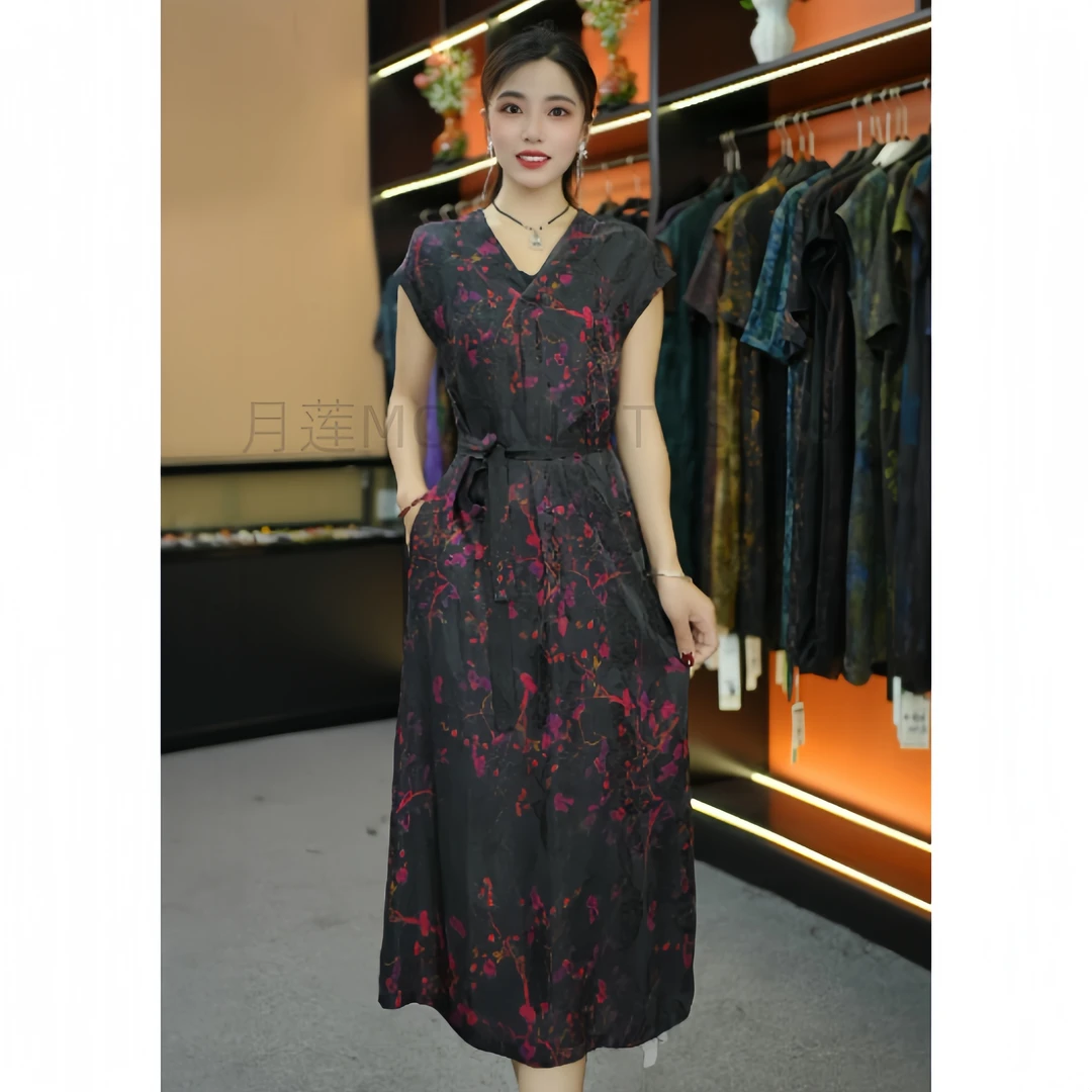 4042-30  夏日新章国风雅韵 诠释典雅韵味连衣裙