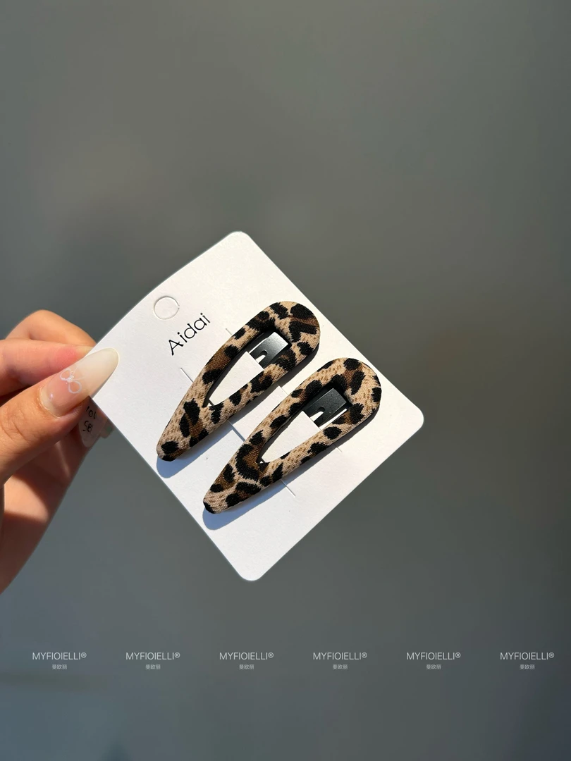 「MyFioielli｣豹纹BB夹~甜酷辣妹高级感刘海碎发夹BB30