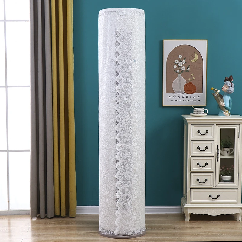 新款蕾丝家用圆柜机空调防尘罩通用立式圆柱形开机空调罩圆形