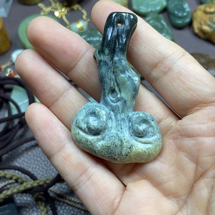 岫岩河磨玉（透闪石质玉）未镶嵌挂件
