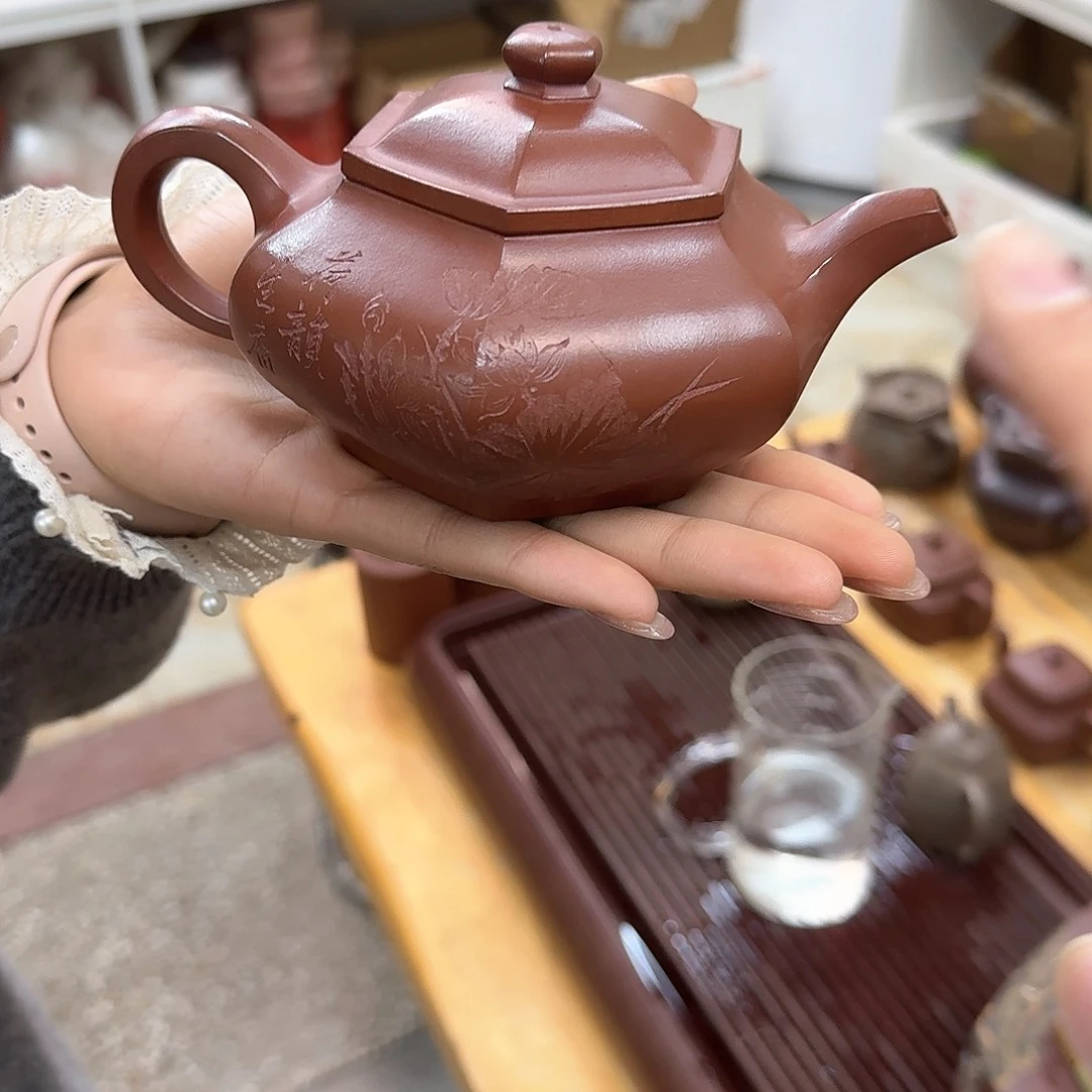 紫砂茶壶紫砂壶藏六方260cc