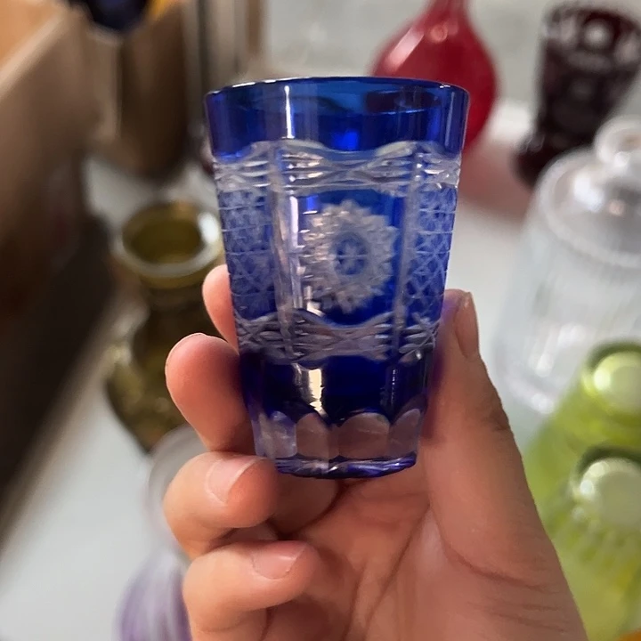 水晶玻璃平底款微瑕一个