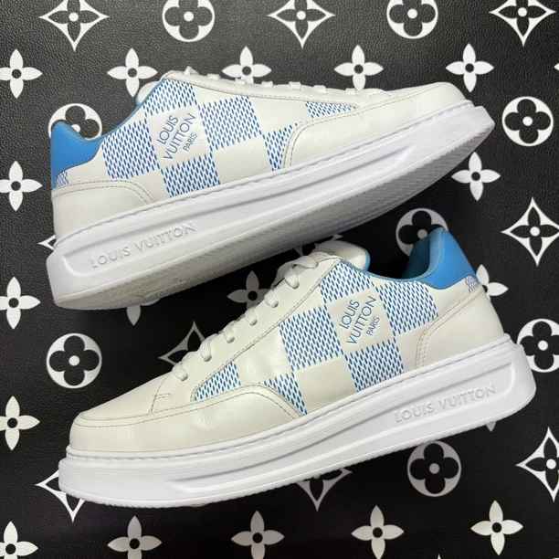 95新 LouisVuitton/路易威登 40.5欧码棋盘格经典lv板鞋舒适透气