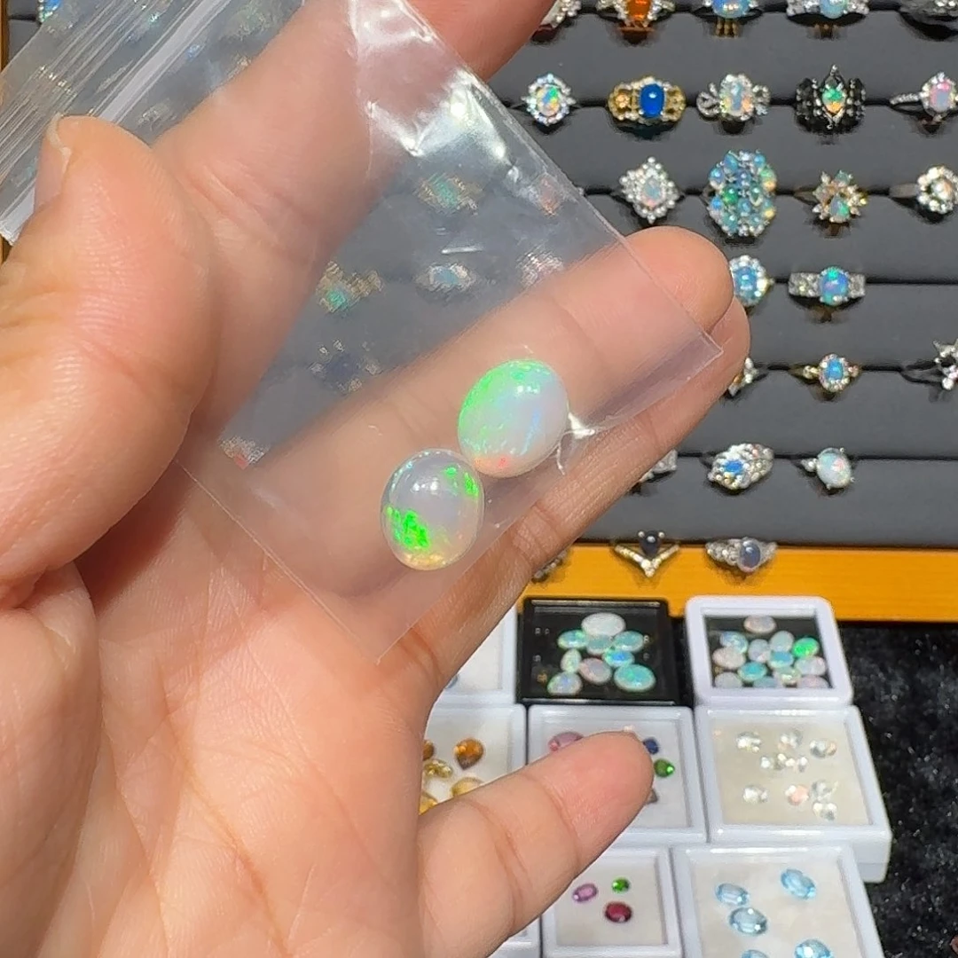 欧泊银S925镶嵌手链戒指