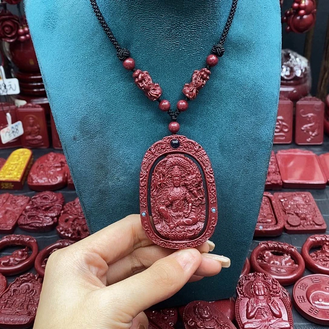 莫***程天然辰砂貔貅绳子➕镂空投影本命马