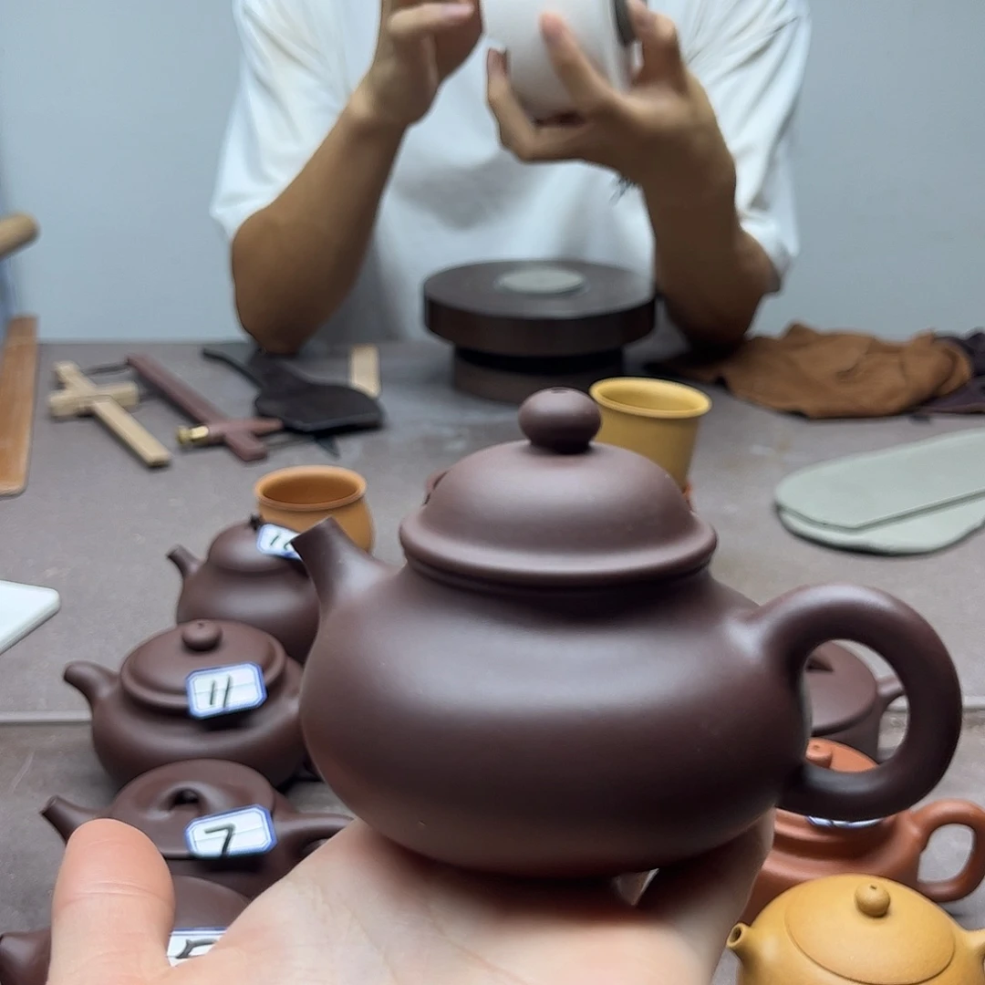 茶壶紫砂紫砂壶紫泥容天130cc微瑕