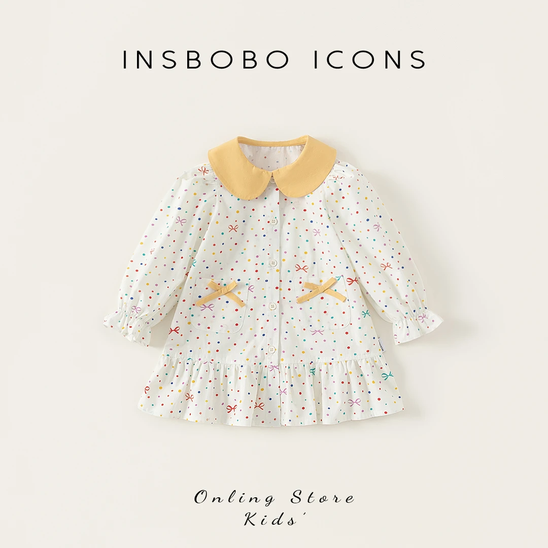 CQ25100【春】儿童裙子（洋气娃娃领连衣裙）