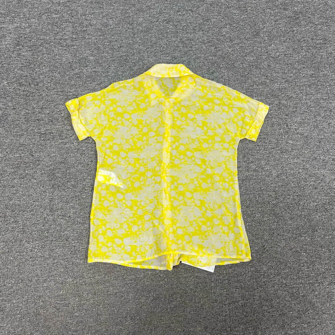 99新 MaxMara maxmara 黄色 衬衫 短袖