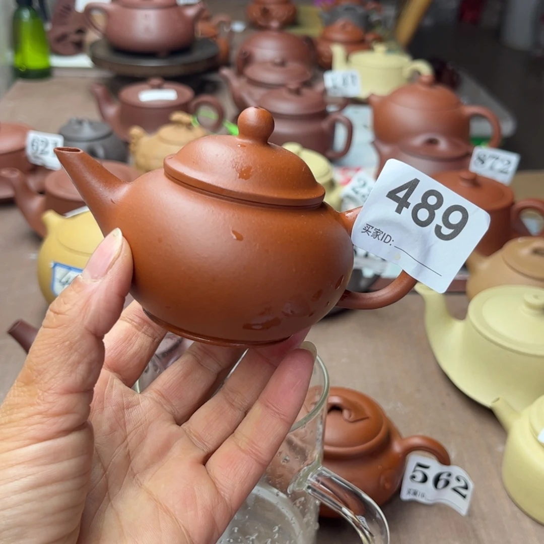 紫砂茶壶小红泥半手120cc