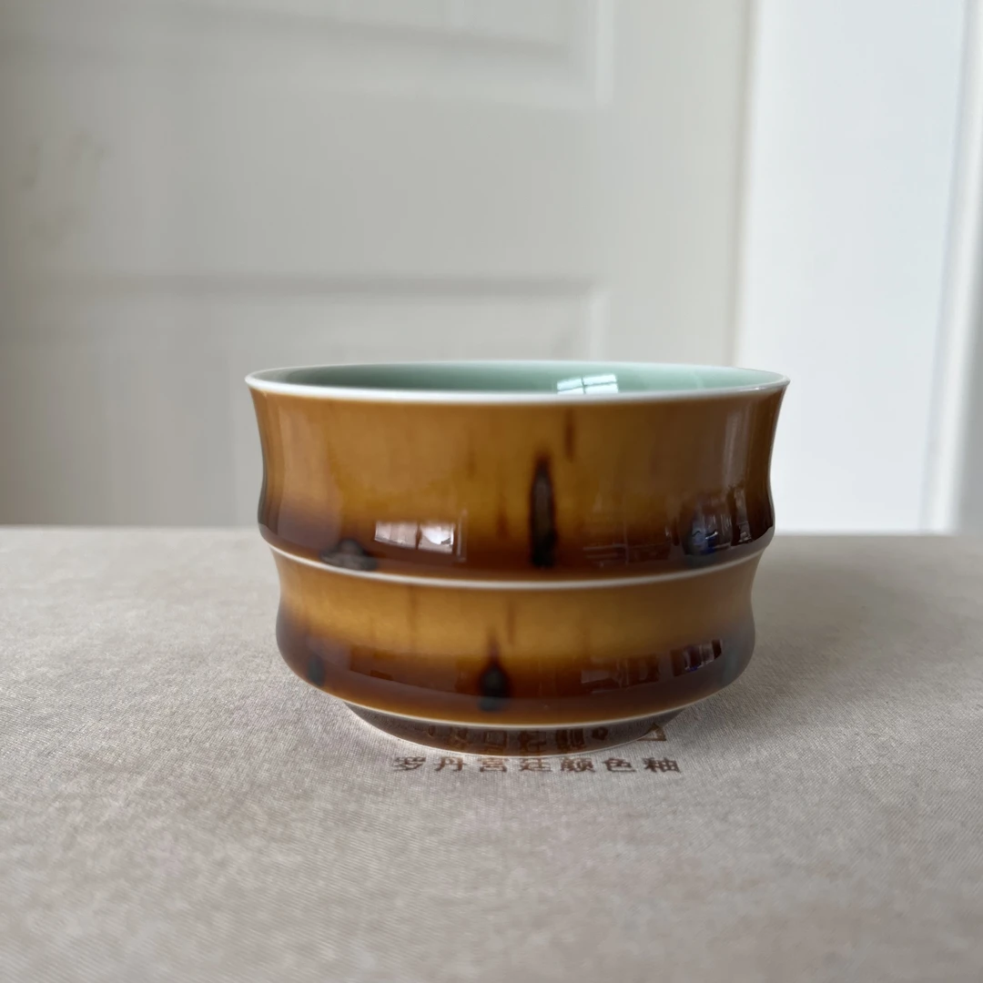 闰火堂 斑竹釉1/2竹节杯