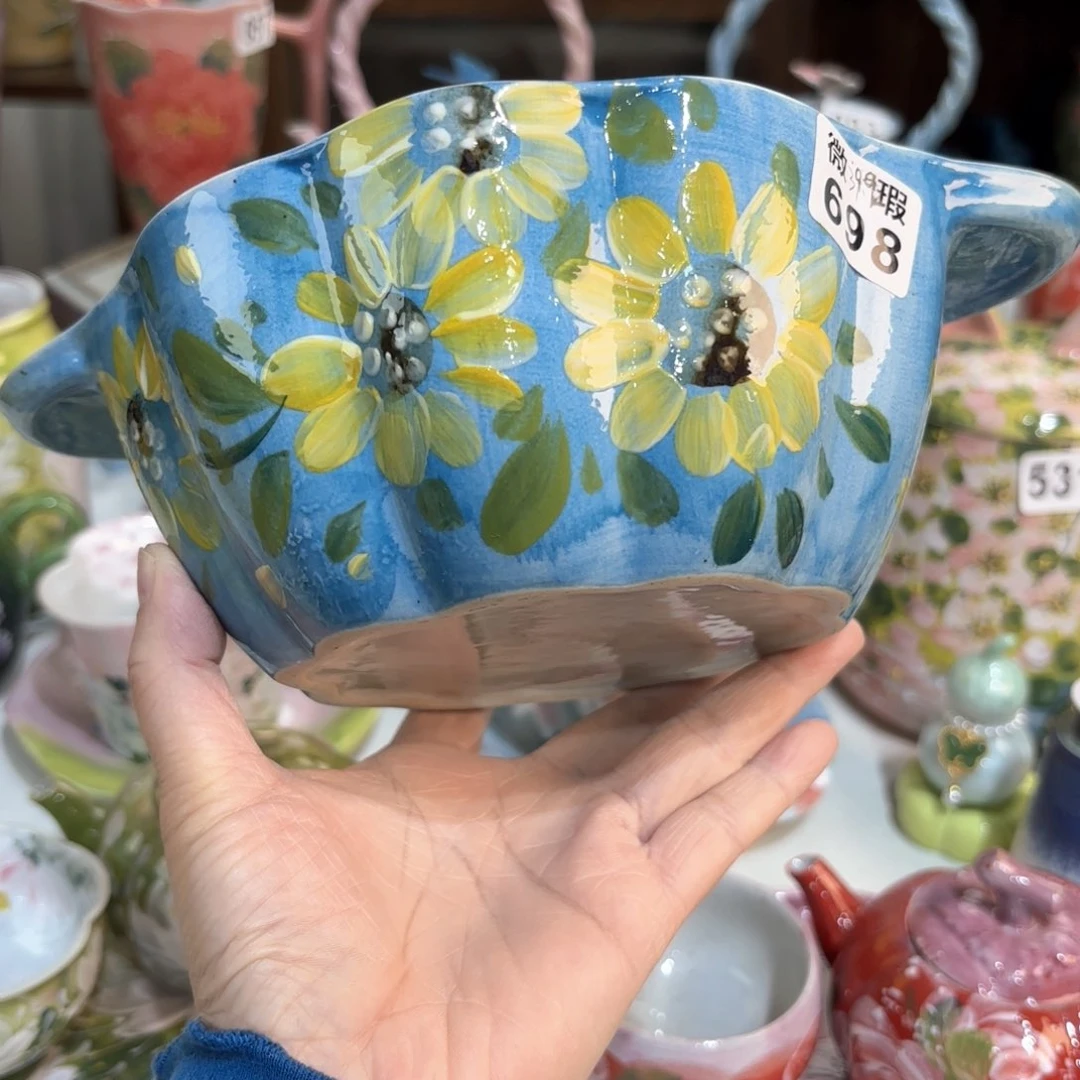 景德镇手绘高温釉下彩陶瓷茶具