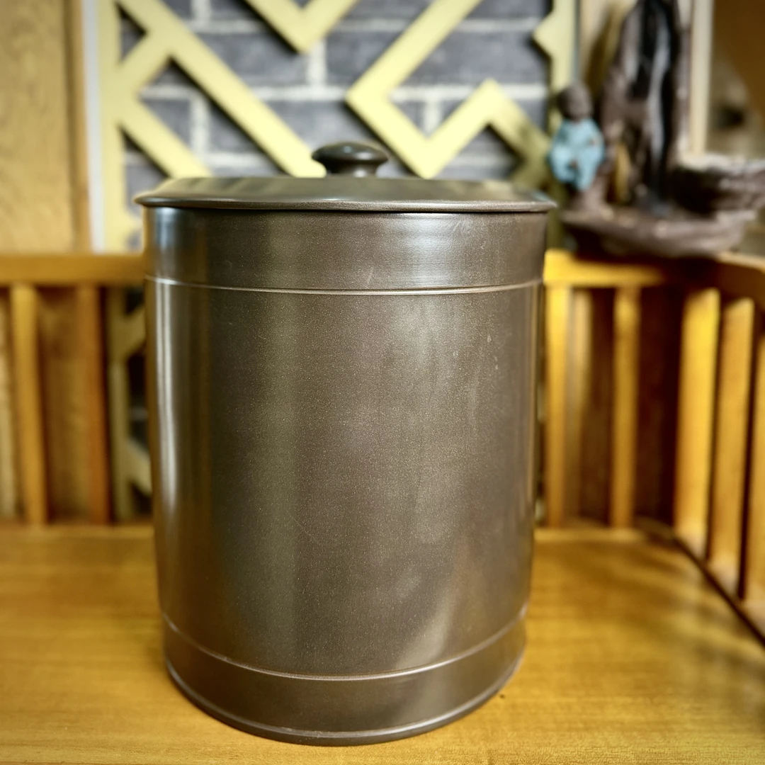 钦州坭兴陶茶叶罐4-5斤装9-10饼茶的茶叶罐