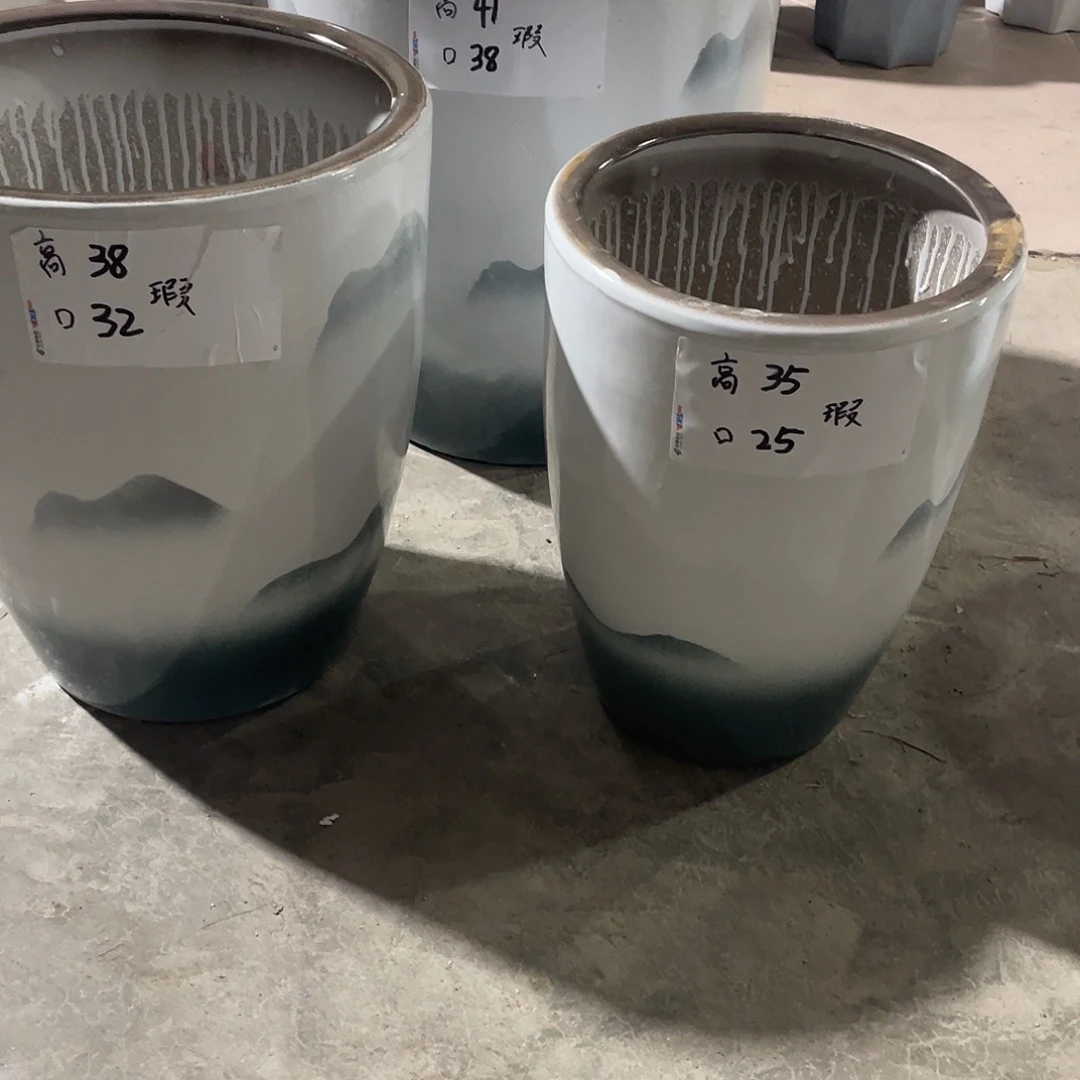 低子弹山水画套三搭配托盘微瑕