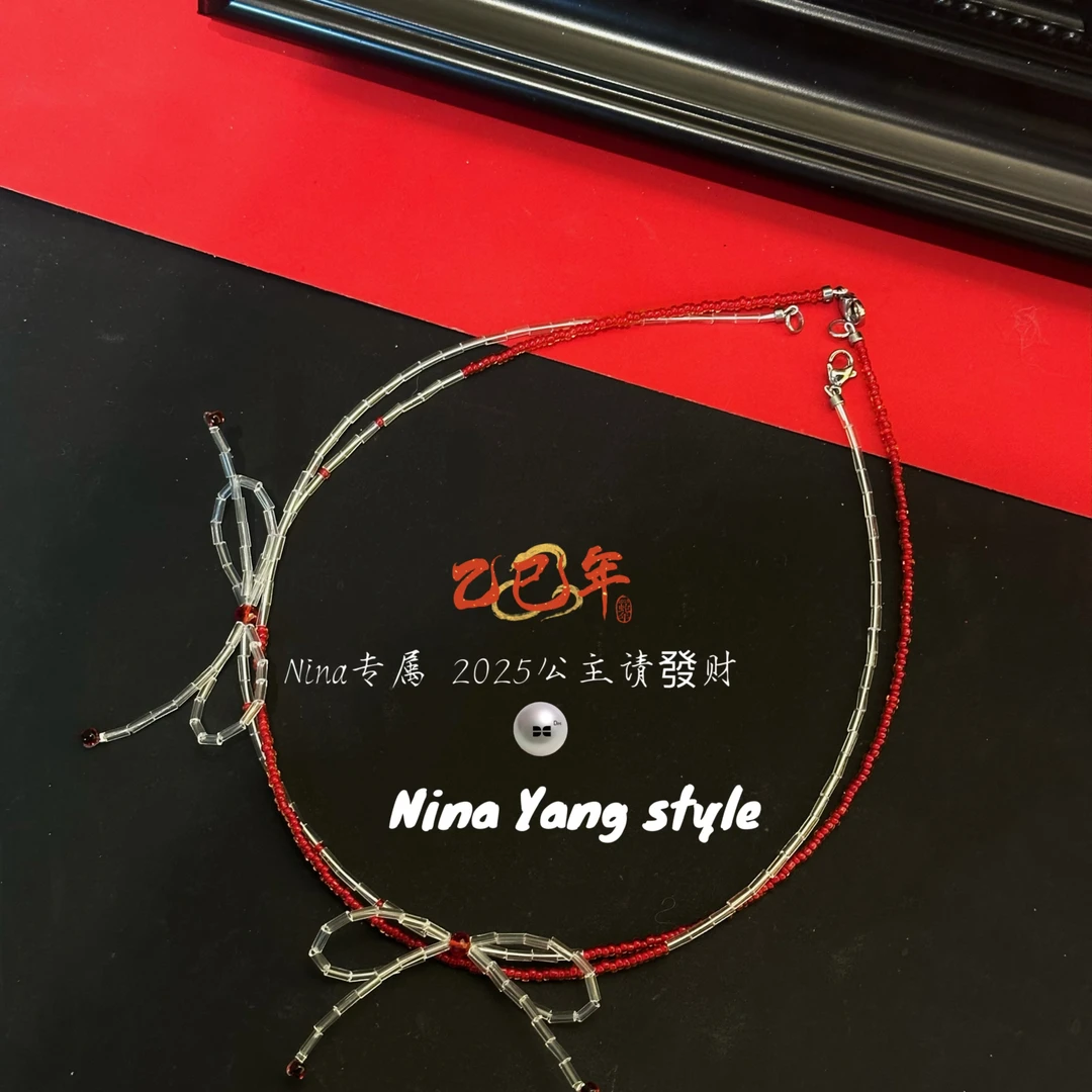 雲涌之丽 钛钢仿水晶项链 【我爱你们新年快乐】DMN0784