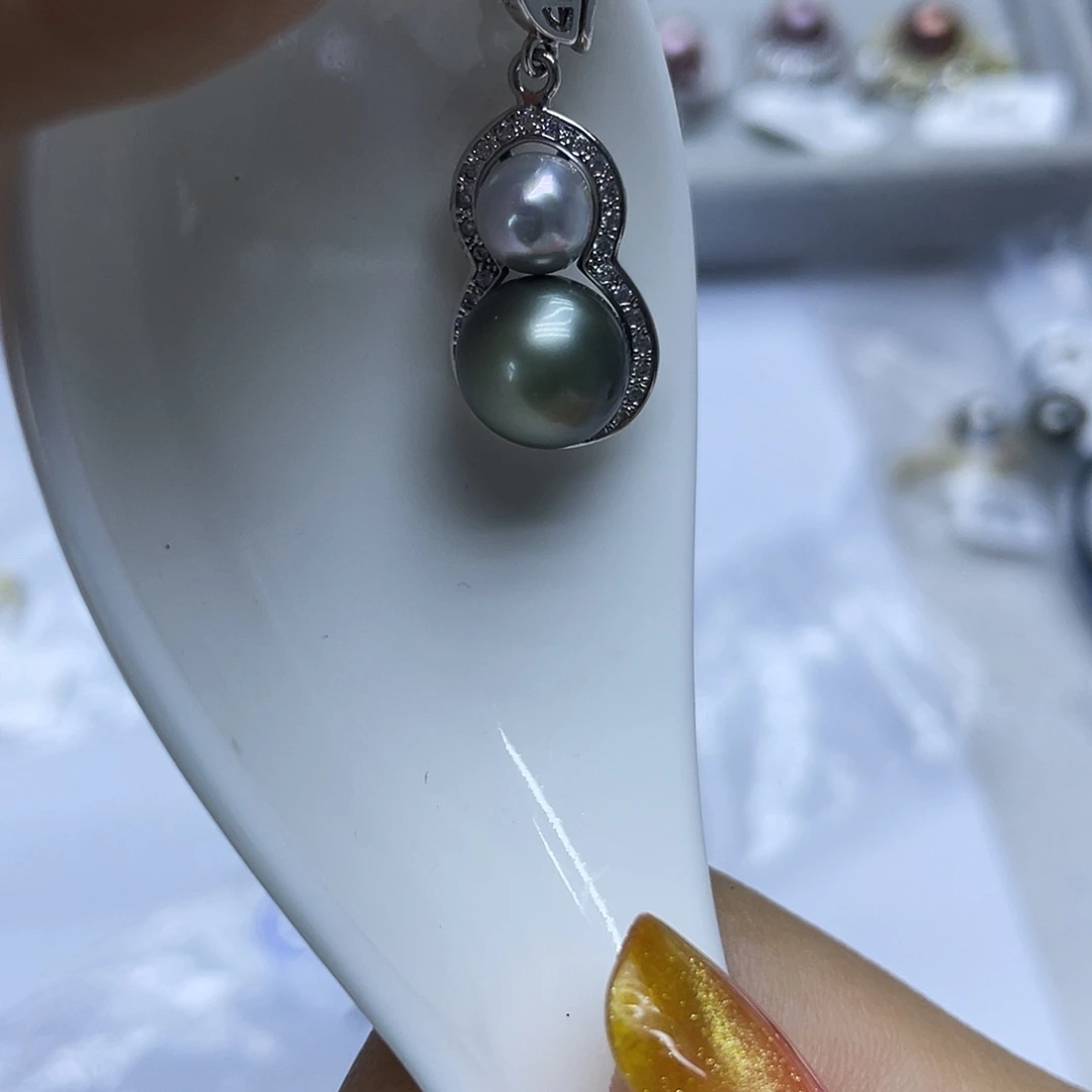 银S925镶嵌海水珍珠颈饰