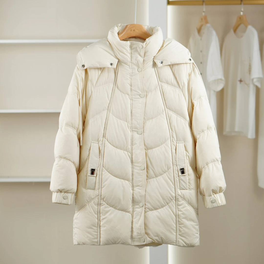 麦迪尚品【DS】50604422 连帽A摆文艺羽绒服冬季女装品牌折扣