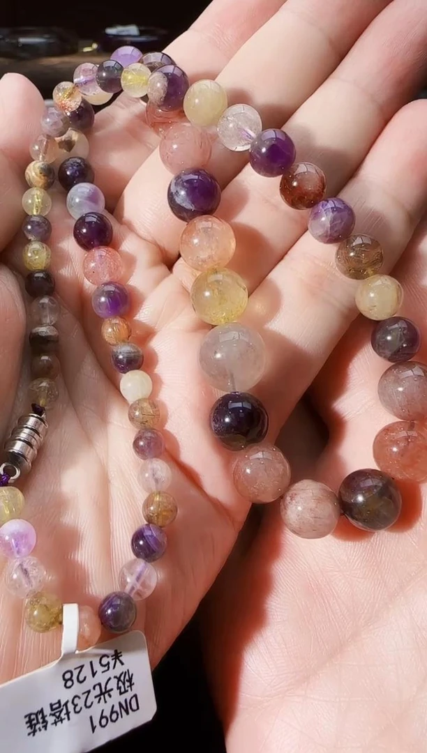 【大美】天然水晶多宝塔链@多样性发其一