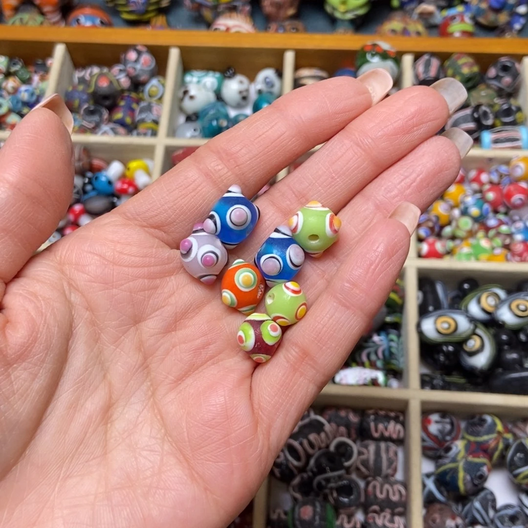 琉璃颈饰蜻蜓眼单个