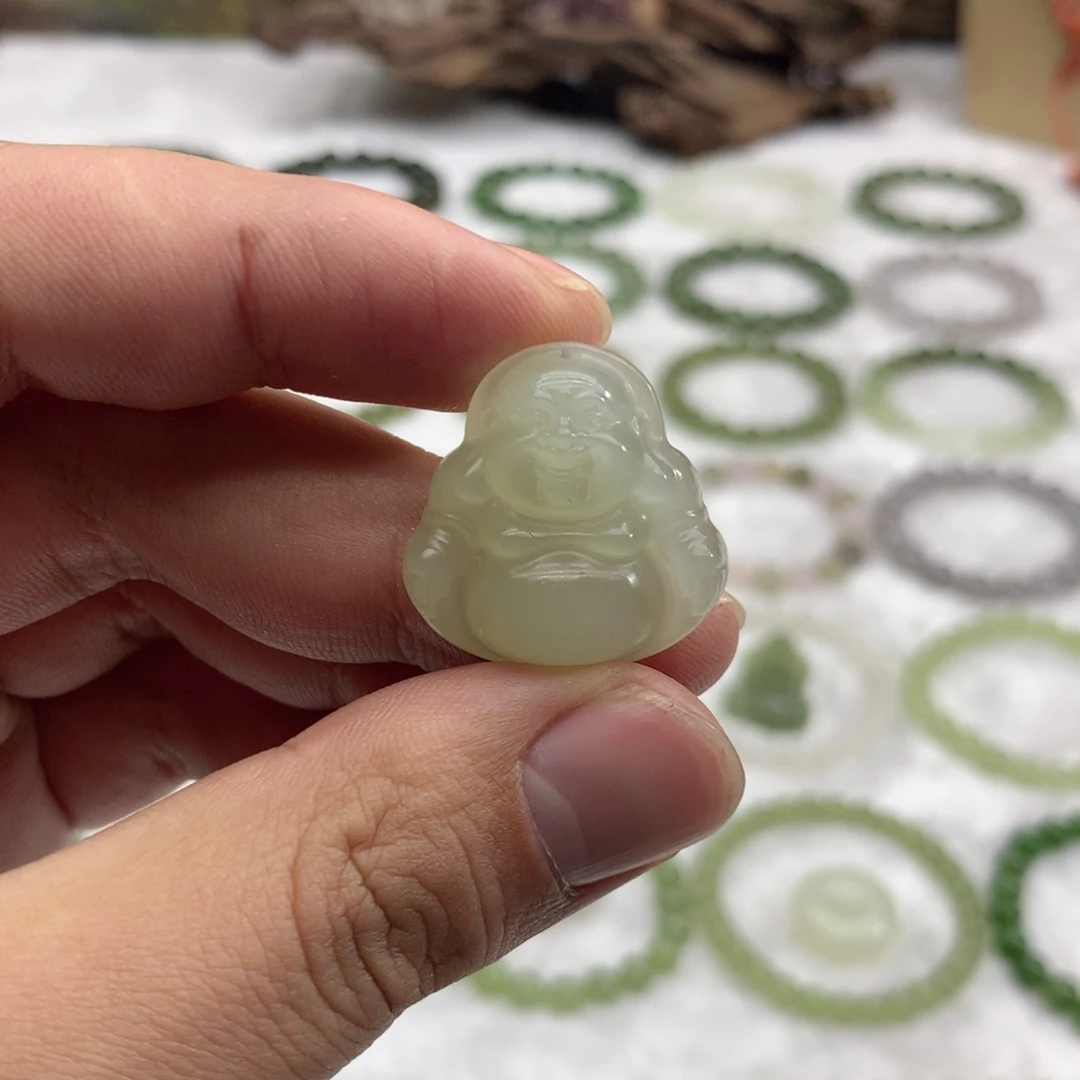 和田玉未镶嵌吊坠(赠链)冰晴水佛公