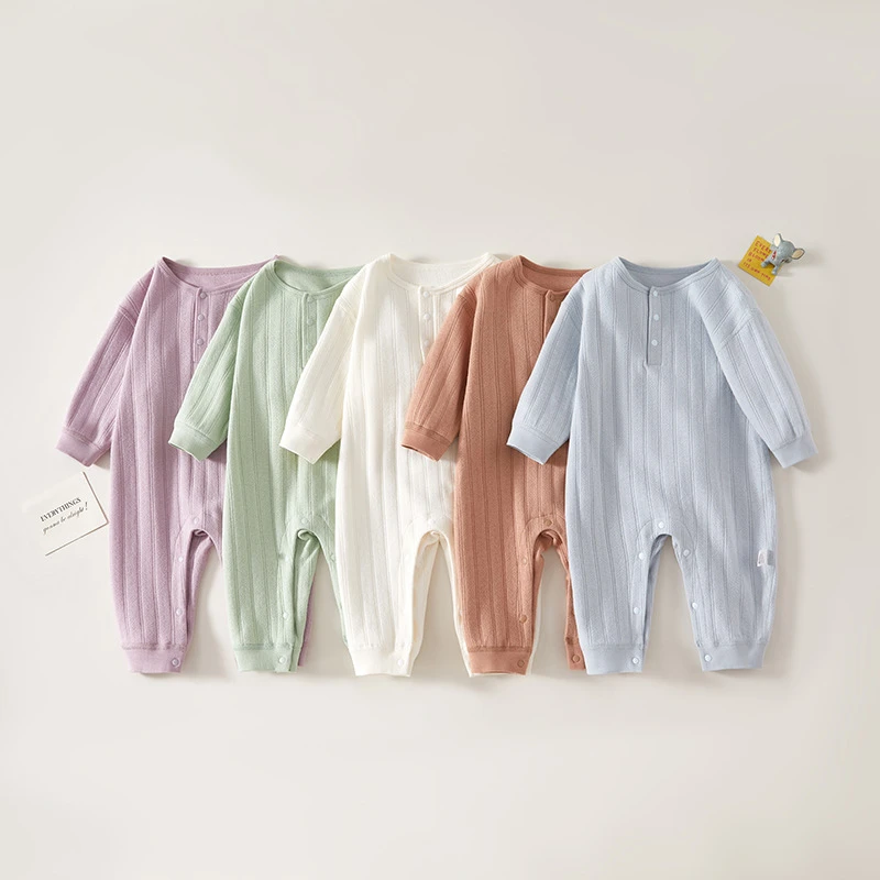 婴儿连体衣a类纯棉套头衣服秋冬无骨打底内衣春秋款宝宝长袖睡衣