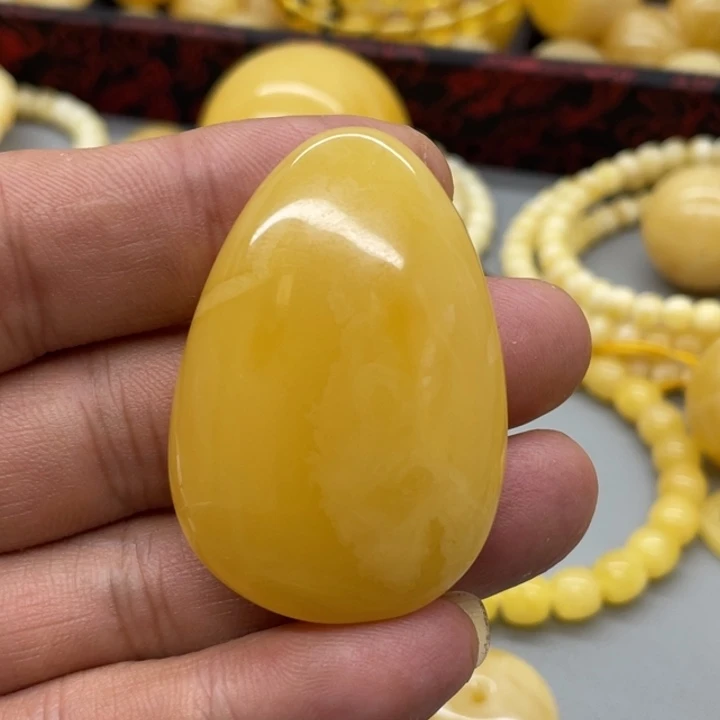 琥珀未镶嵌裸石水滴