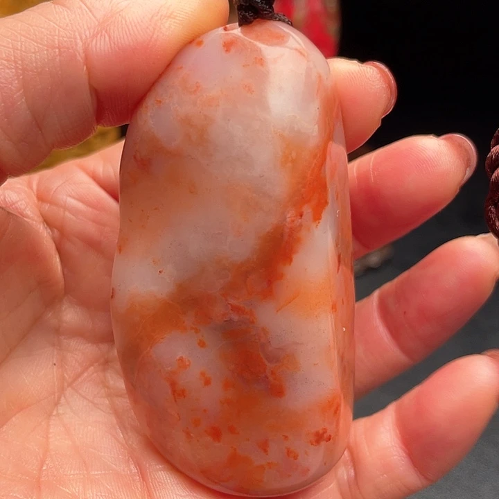 田黄石昌化红田手把件挂件