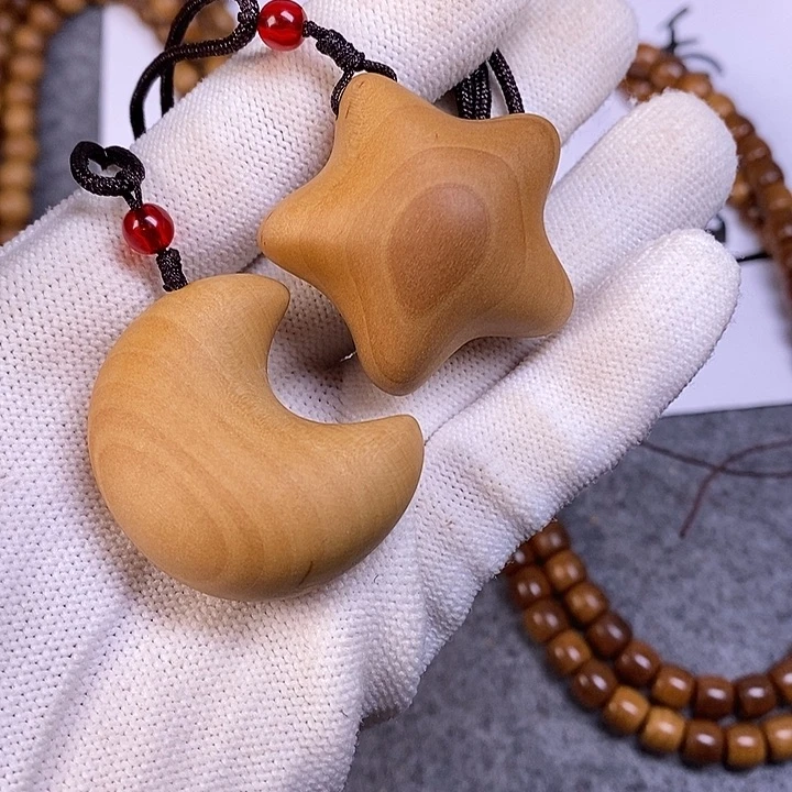 手串/手链檀香木老山檀香星星月亮一套
