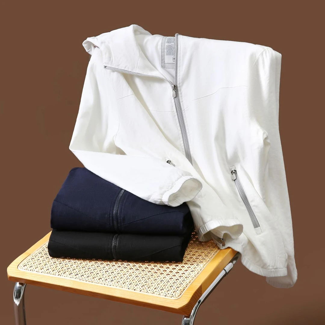 25款春夏奢华享受男女意式老钱风轻商务休闲透气亚麻连帽夹克1603