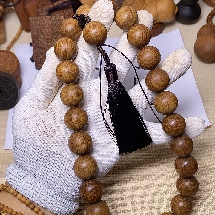 手串/手链檀香木老山檀香沙皮老料对眼1.8手持沉