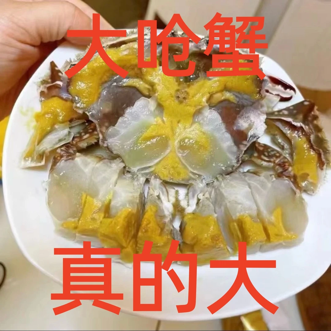 4只！【特大9两-1.2斤】超大巨无霸舟山白膏呛蟹即食蟹生腌 不可蒸煮