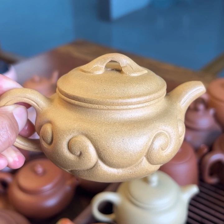 紫砂茶案黄金仿古如意150
