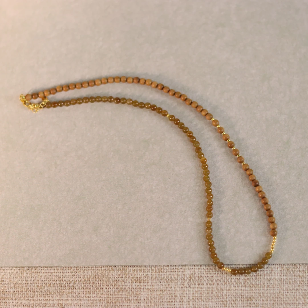 ZC10A18455[原创]老山檀糖玉项链（多样性发货)