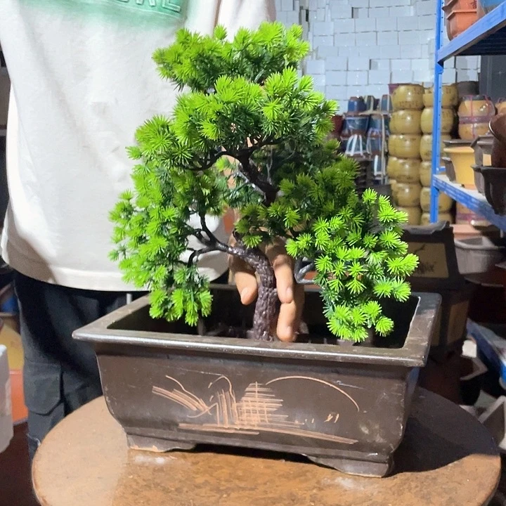 32棕色马槽花盆花盆