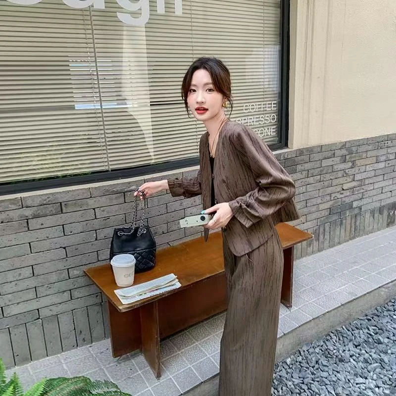 【PT017】法式通勤风休闲风千金风时尚套装紫色家居服ins风
