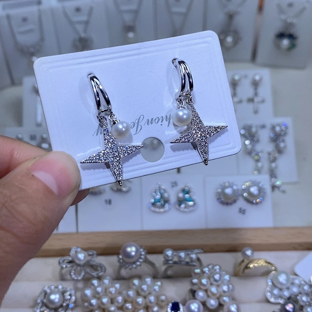 淡水珍珠未镶嵌耳饰