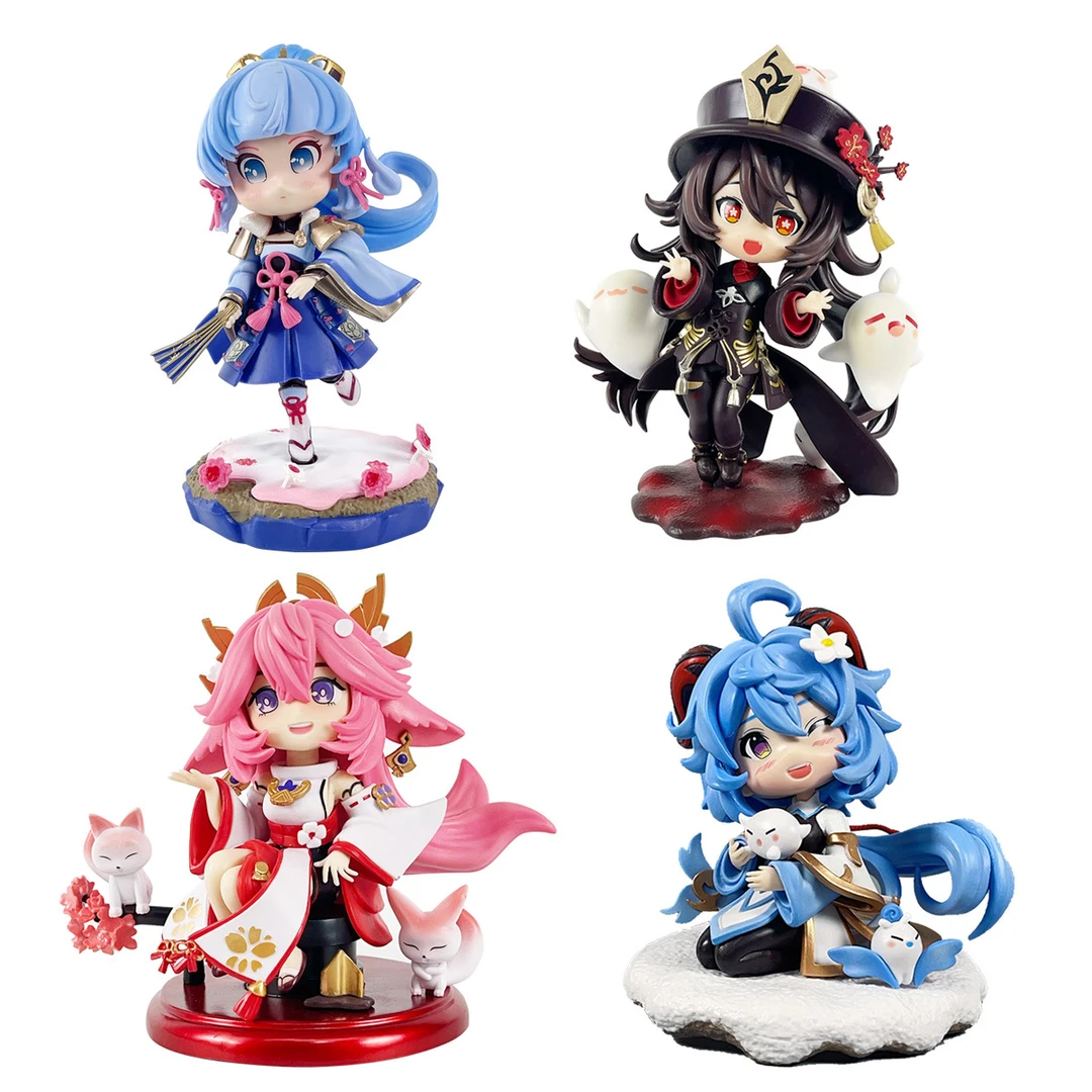 游戏周边二次元少女 Q版  八重神子 甘雨 神里绫华 胡桃坐姿摆件