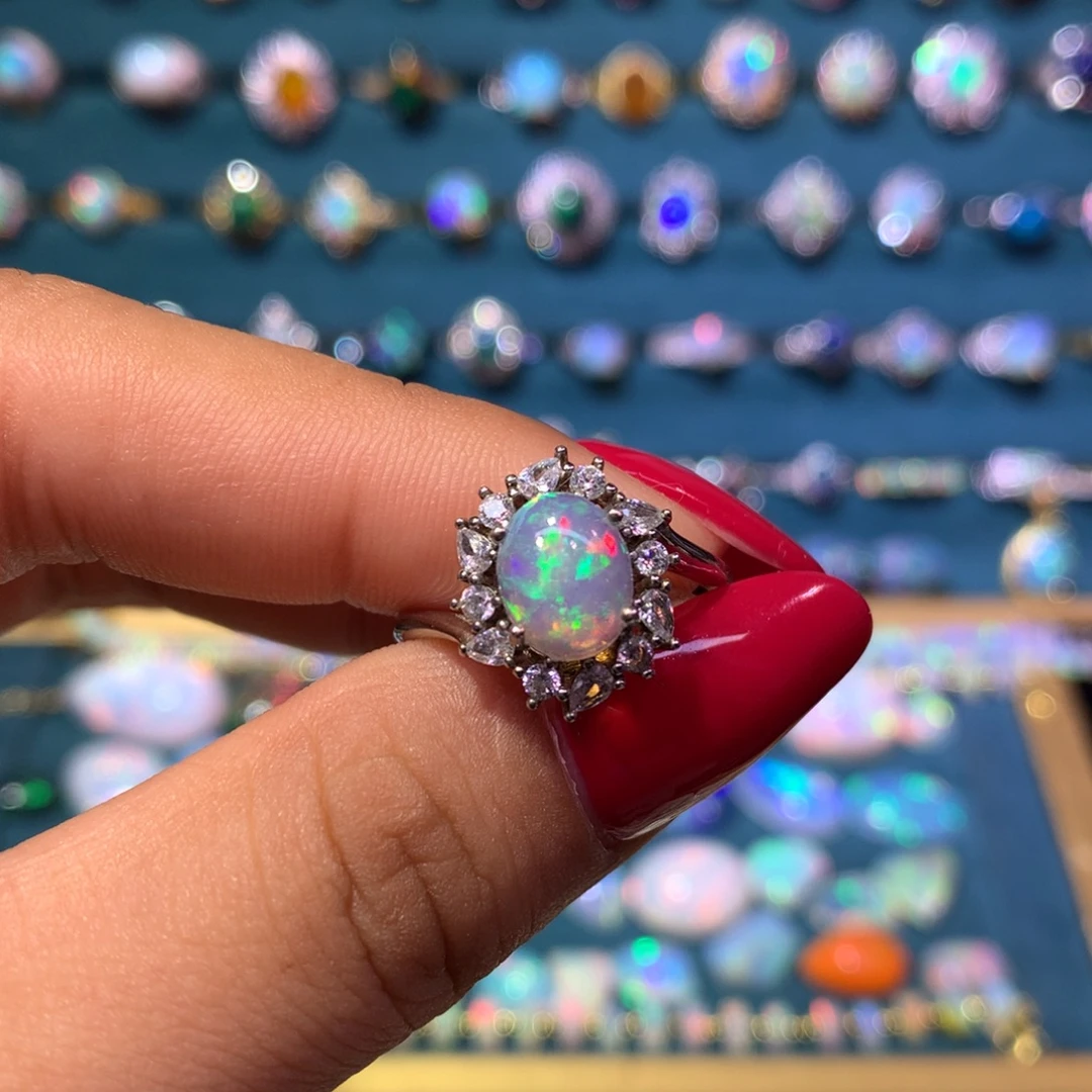 欧泊银S925镶嵌戒指款