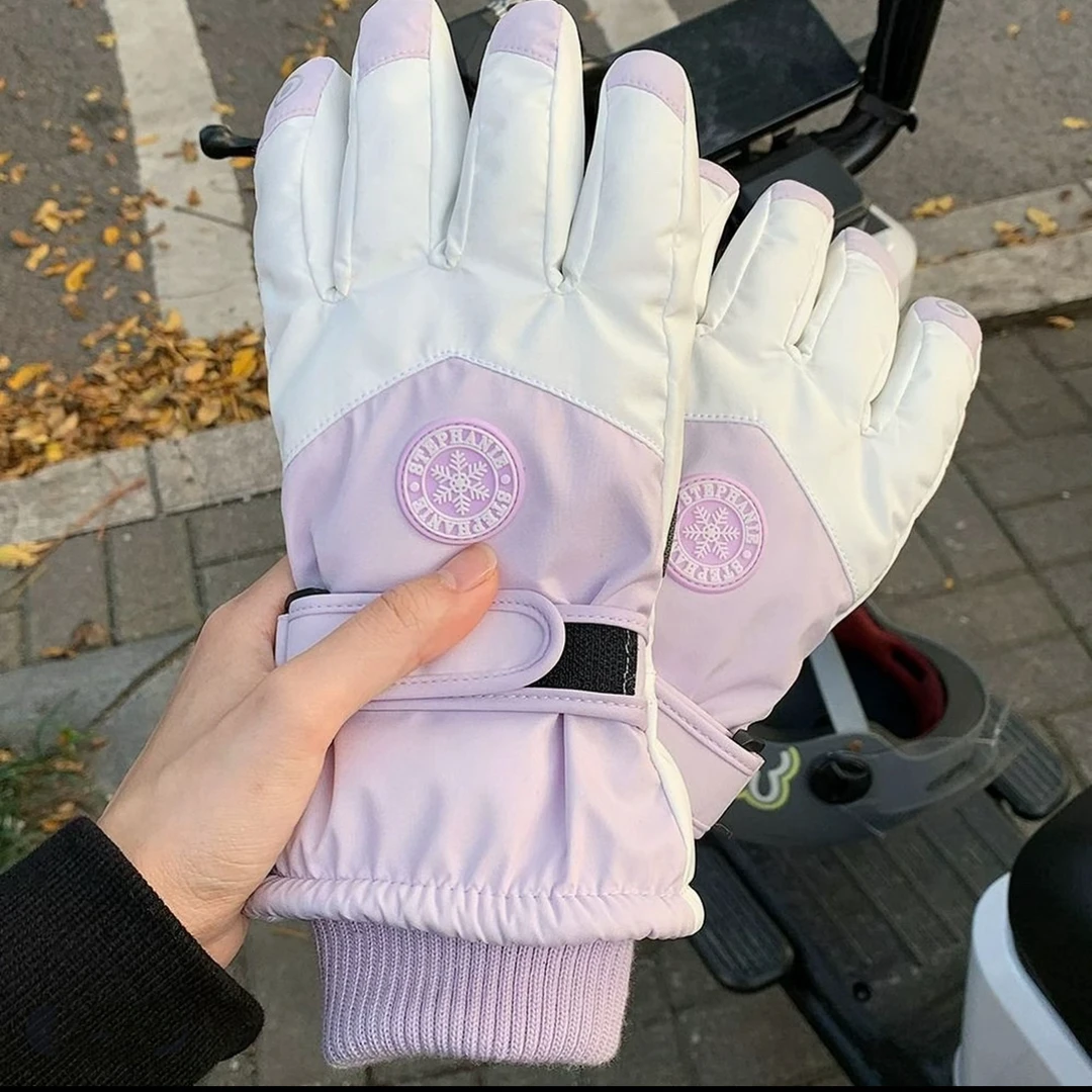 女士加绒保暖手套童