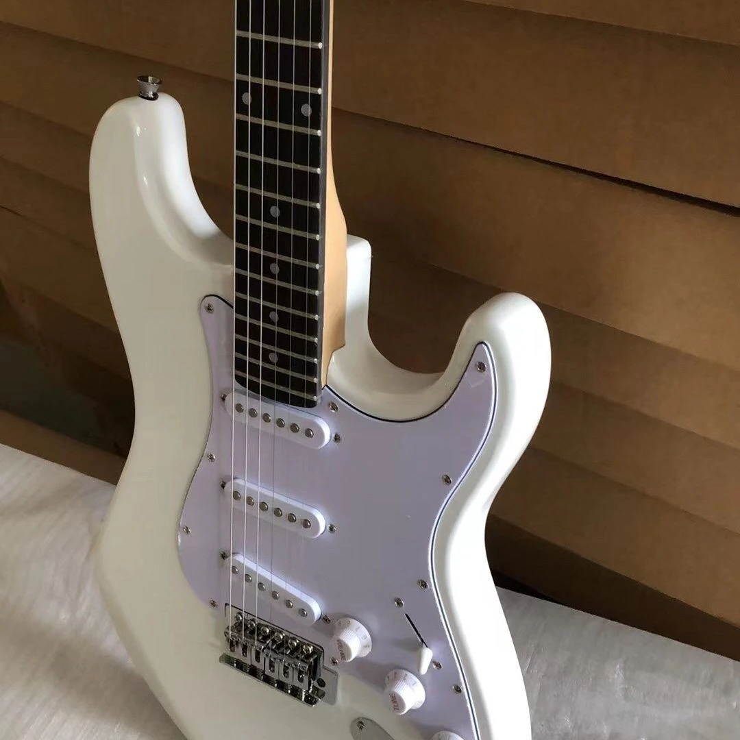 黄家驹同款电吉他ST白色入门初学者摇滚国产可开发票送自学教程