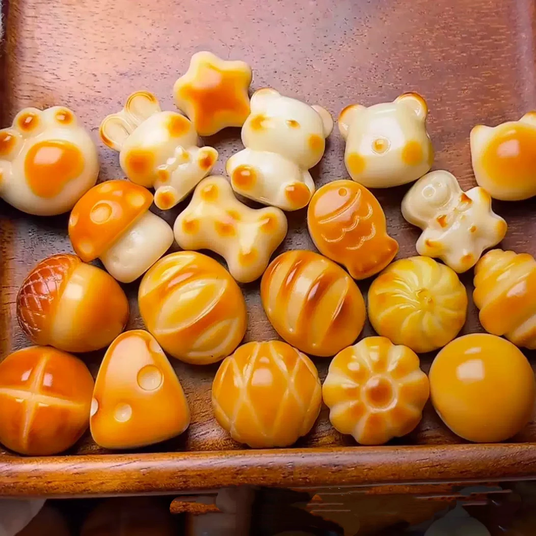 炭烤象牙果雕刻diy配饰配珠吊坠文玩饰品手捻挂件