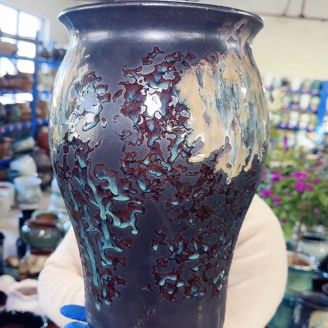 紫砂花盆高31口20