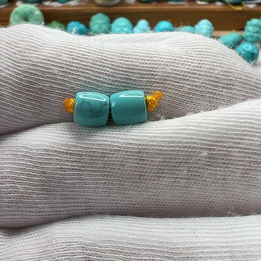 绿松石直切珠 未镶嵌