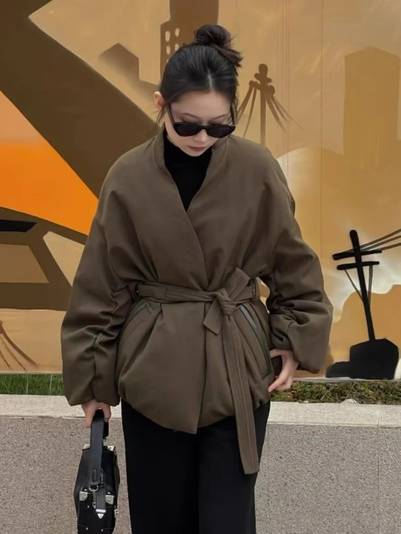 8989两色腰带外套