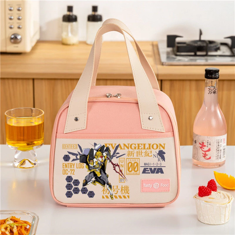 日式福音战士同款便当包学生保温饭盒袋大容量手提包可爱创意手提