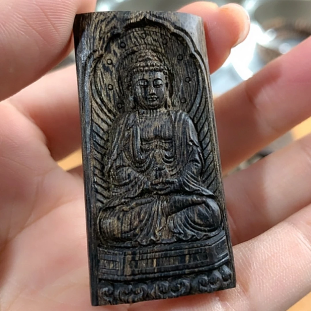 【闪购商品】沉香手串文莱铁结黑棋8.5克阿弥陀佛